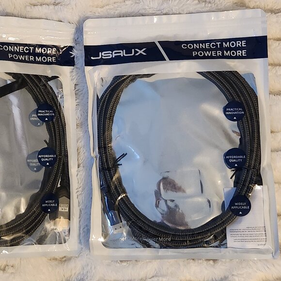 2 JSAUX Mini HDMI to HDMI Cables 10FT, [Aluminum Shell, Braided] High Speed 4K - Picture 3 of 10
